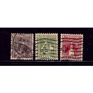Switzerland B7-9 Used 1917 complete set