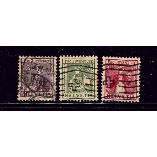 Switzerland B7-9 Used 1917 complete set