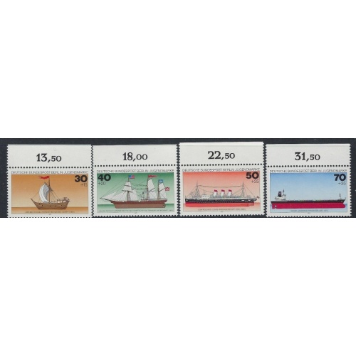 Germany Berlin 9NB133-36 MNH 1977 Ships (ak4670)