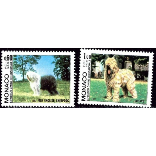 Monaco 1336-37 MNH 1982 Dogs (ak2862)