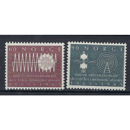 Norway 471-72 MNH 1965 Intl Telecommunications Year (ak1290)
