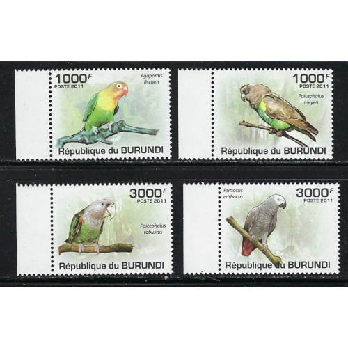 Burundi 872-75 MNH 2011 Parrots