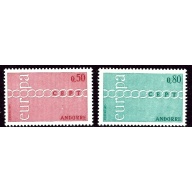 French Andorra 205-06 MNH 1971 Europa    (ap4349)