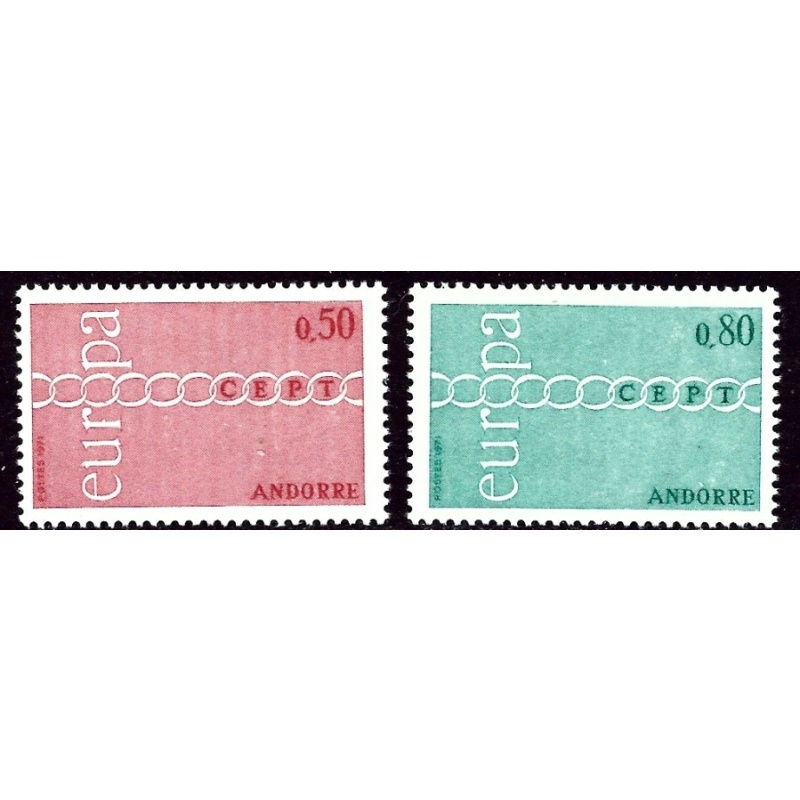 French Andorra 205-06 MNH 1971 Europa    (ap4349)