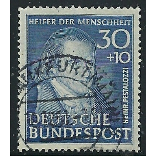 Germany B323 Used 1951 Johann Heinrich Pestalozzi (fe7791)