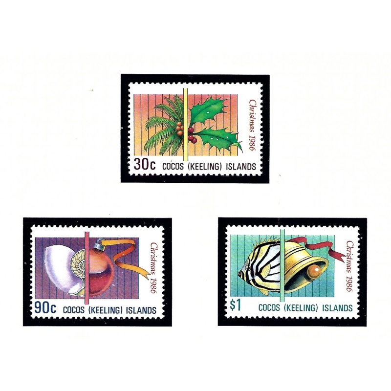 Cocos Is 155-57 MNH 1986 Christmas