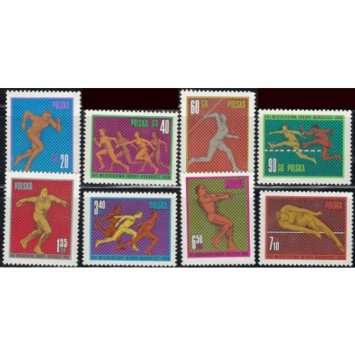 Poland 1414-21 MNH 1966 Sports (ak6702)