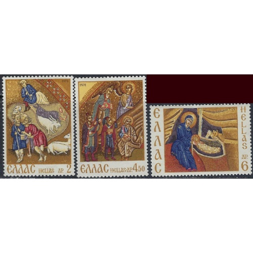 Greece 1002-04 MH 1970 Christmas (ak6769)