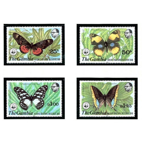 Gambia 404-07 MNH 1980 Butterflies