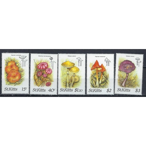 St Kitts 210-14 MNH 1987 Fungi (ak2979)