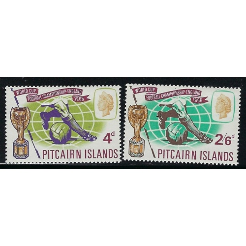 Pitcairn Is 60-61 MNH 1966 World Cup Soccer (fe1608)