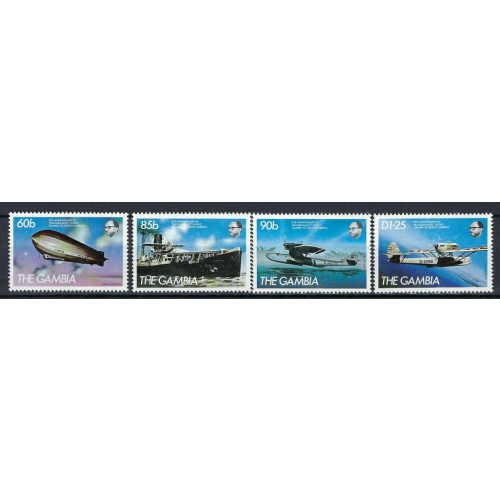 Gambia 529-32 MNH 1984 Airplanes and Ships (an8216a)