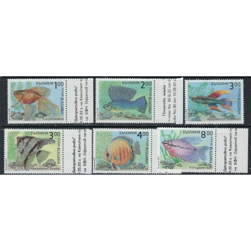 Bulgaria 3766-71 MNH 1993 Fish (ak5243)