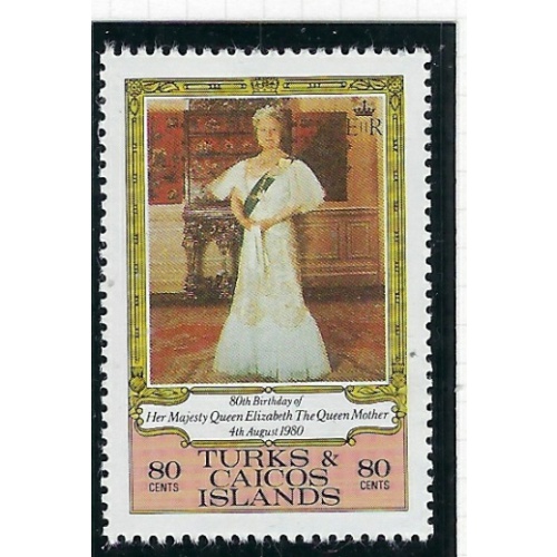 Turks and Caicos 440 MNH Queen Mother Birthday (ak5257)