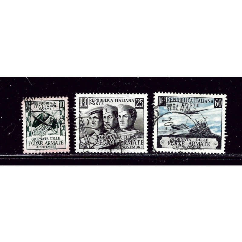 Italy 613-15 Used  1952 set