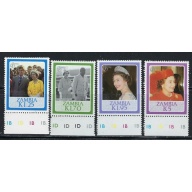 Zambia 343-47 MNH 1986 QEII 60th Birthday (an5453)