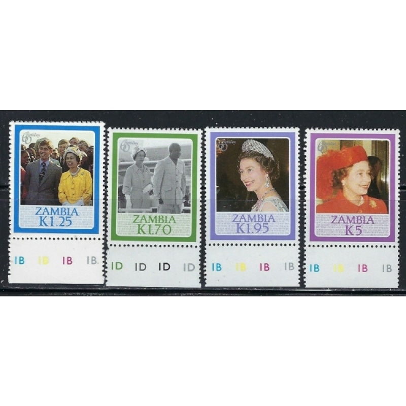 Zambia 343-47 MNH 1986 QEII 60th Birthday (an5453)