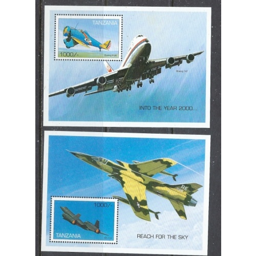 Tanzania 1654-55 MNH 1997 Airplanes (ap7578)
