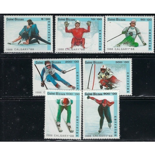 Guinea Bissau 704-10 MNH 1988 Winter Sports (an2880)