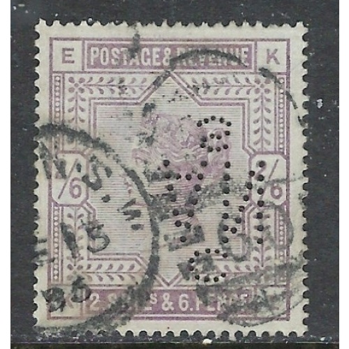 Great Britain 96 Used 1883 Perfin issue (ap7126)