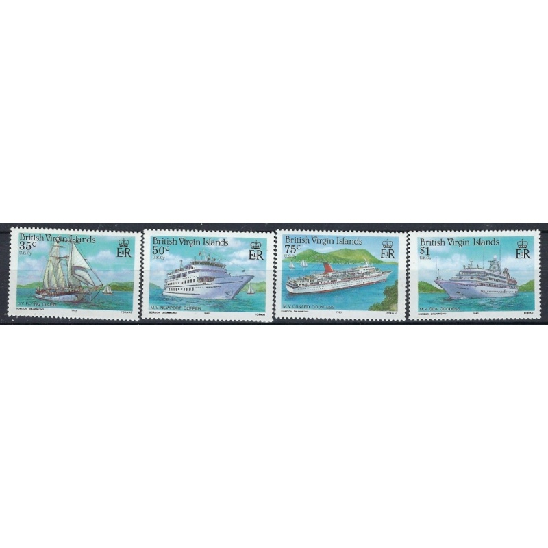British Virgin Is 524-27 MNH 1986 Cruise Ships (an9899)