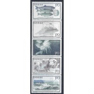 Sweden 1305a MNH 1979 strip; been folded (ak6098)