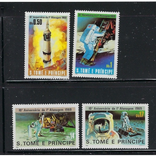 St Thomas and Prince 578-81 MNH 1980 Moon Landing Anniv (ap9472)