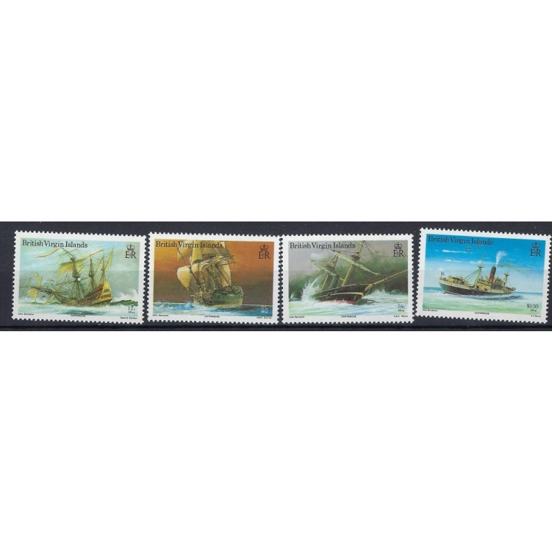 British Virgin Is 572-75 MNH 1987 Shipwrecks (an8034)