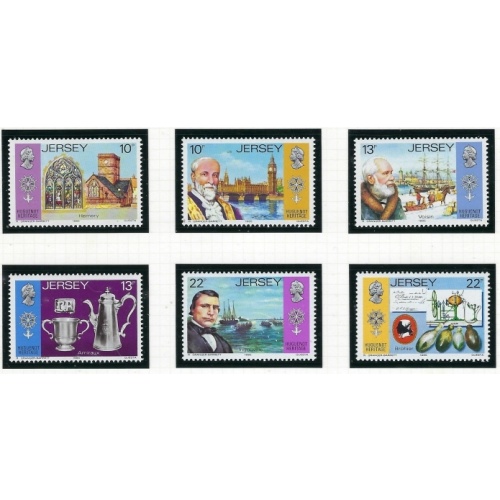 Jersey 366-71 MNH 1985 Huguenot Heritage (fe6631)