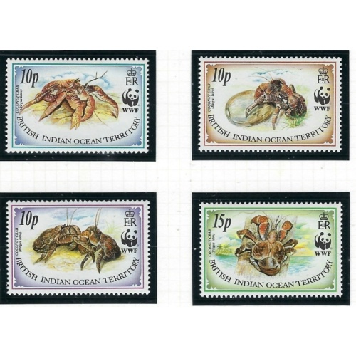 B.I.O.T. 132-35 MNH 1993 Crabs (fe4583)