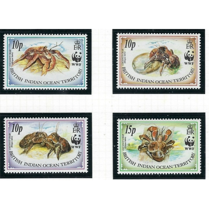 B.I.O.T. 132-35 MNH 1993 Crabs (fe4583)