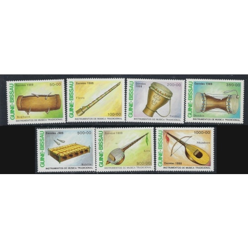 Guinea Bissau 834-40 MNH 1989 Musical Instuments (ak3286)