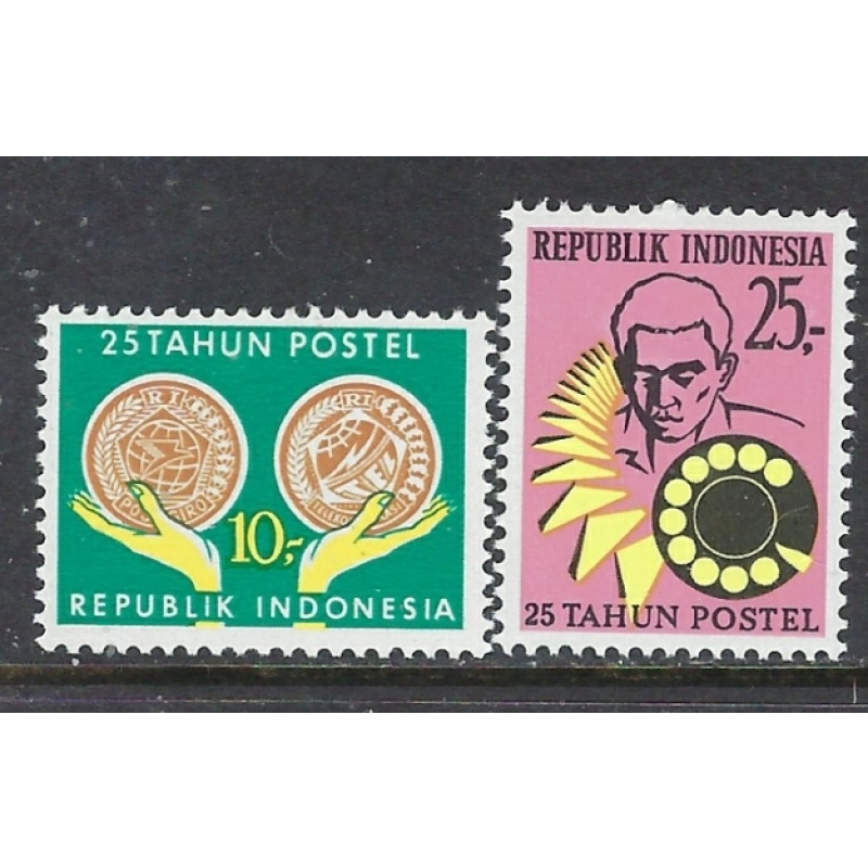 Indonesia 792-93 MLH 1970 Postal Service (ap7997)