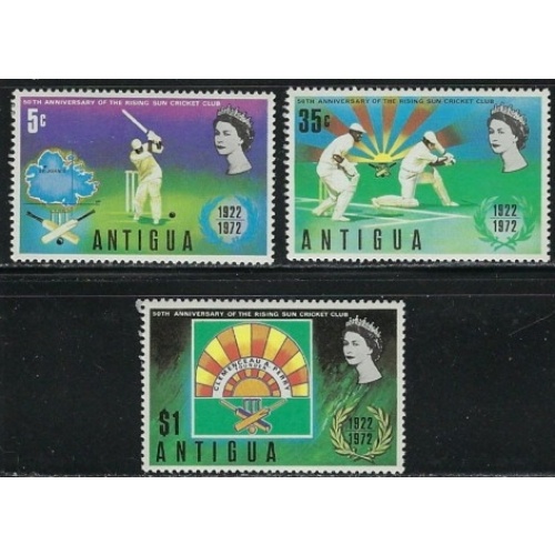 Antigua 297-99 MNH 1972 Cricket (ak5548)