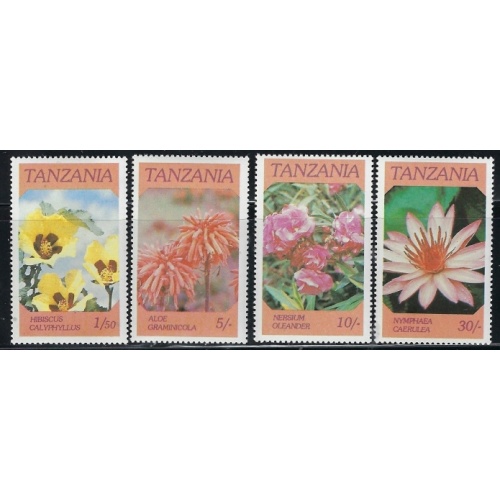 Tanzania 315-18 MLH 1986 Flowers (an3170)