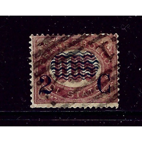Italy 38 Used 1878 surcharge  couple nibbed perfs
