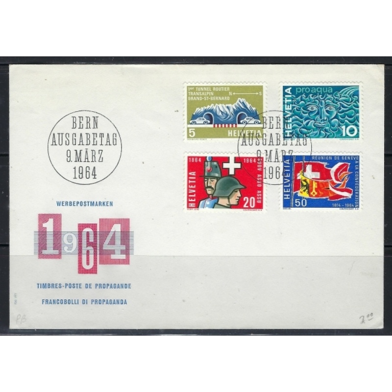 Switzerland 434-37 FDC 1964 (cc1009)