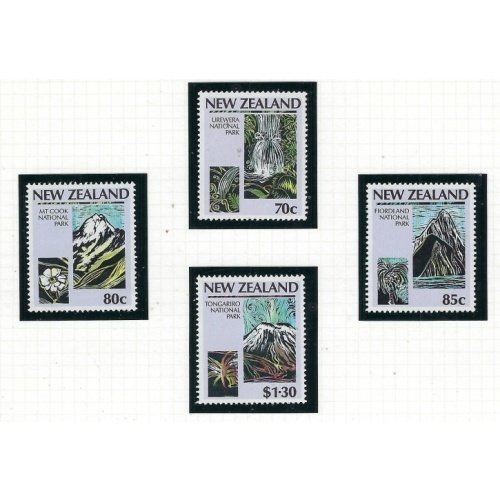 New Zealand 876-79 MNH 1987 National Parks System (an1472)