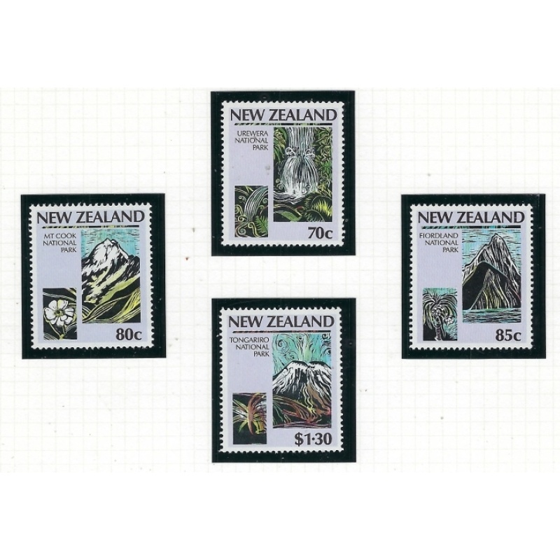 New Zealand 876-79 MNH 1987 National Parks System (an1472)