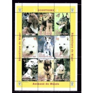 Niger 1009 MNH 1999 Dogs sheet of 9 (an4252)