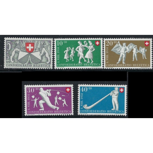 Switzerland B201-05 MNH 1951 set (fe9863)