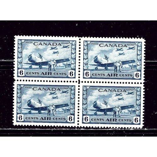 Canada C7 MNH 1942 Block of 4
