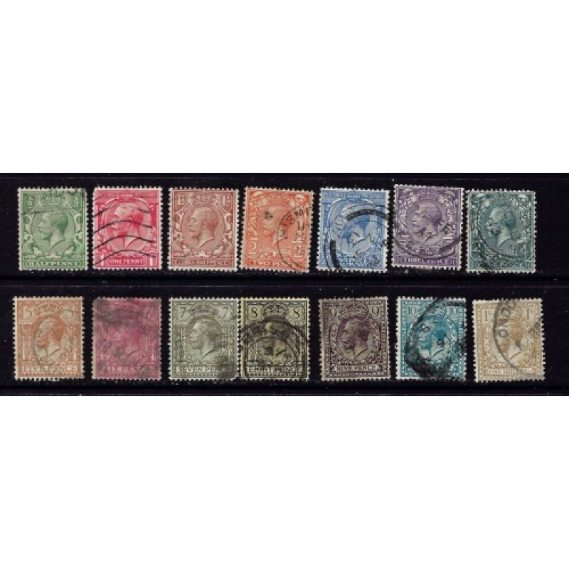 Great Britain 159-72 Used 1912-13 complete set