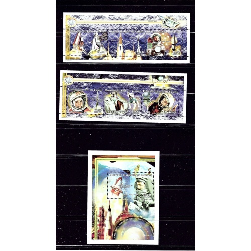 Comoro Is 944-46 MNH 1999 Space Achievements 2 sheets and S/S
