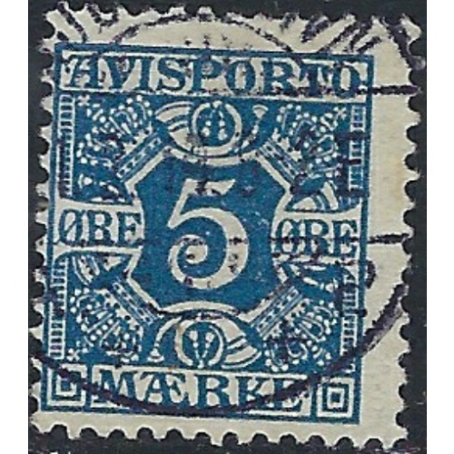 Denmark P2 Used 1907 issue; penciled numbers on back (ak3421)