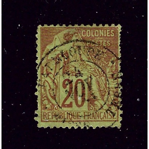 French Colonies 52 Used 1881 issue few shortened perfs