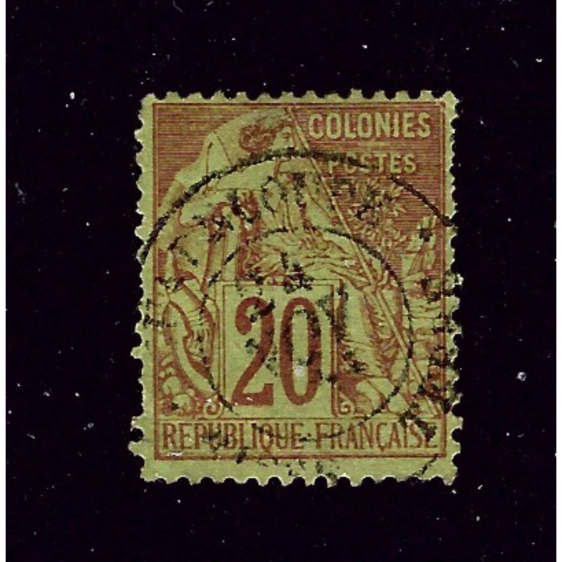 French Colonies 52 Used 1881 issue few shortened perfs