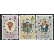 Cayman Is 471-73 MNH 1981 Prince Charles Wedding (an6981)
