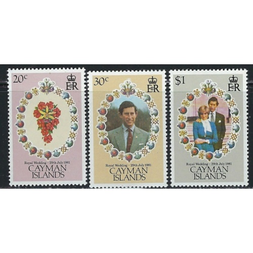 Cayman Is 471-73 MNH 1981 Prince Charles Wedding (an6981)
