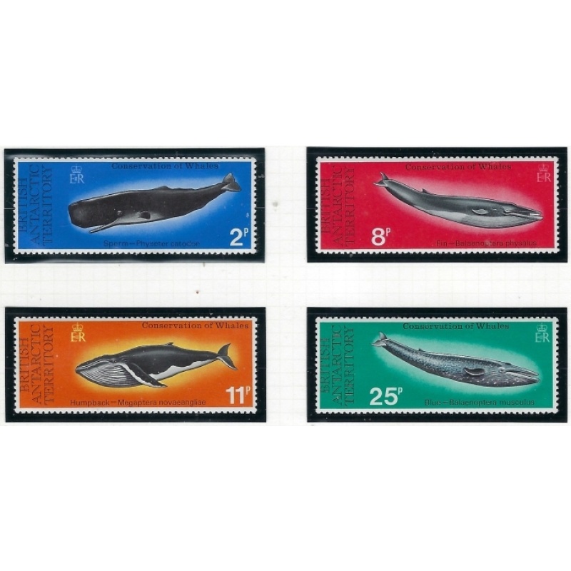 British Antarctic Terr 64-67 MNH 1977 Whales (an2756)